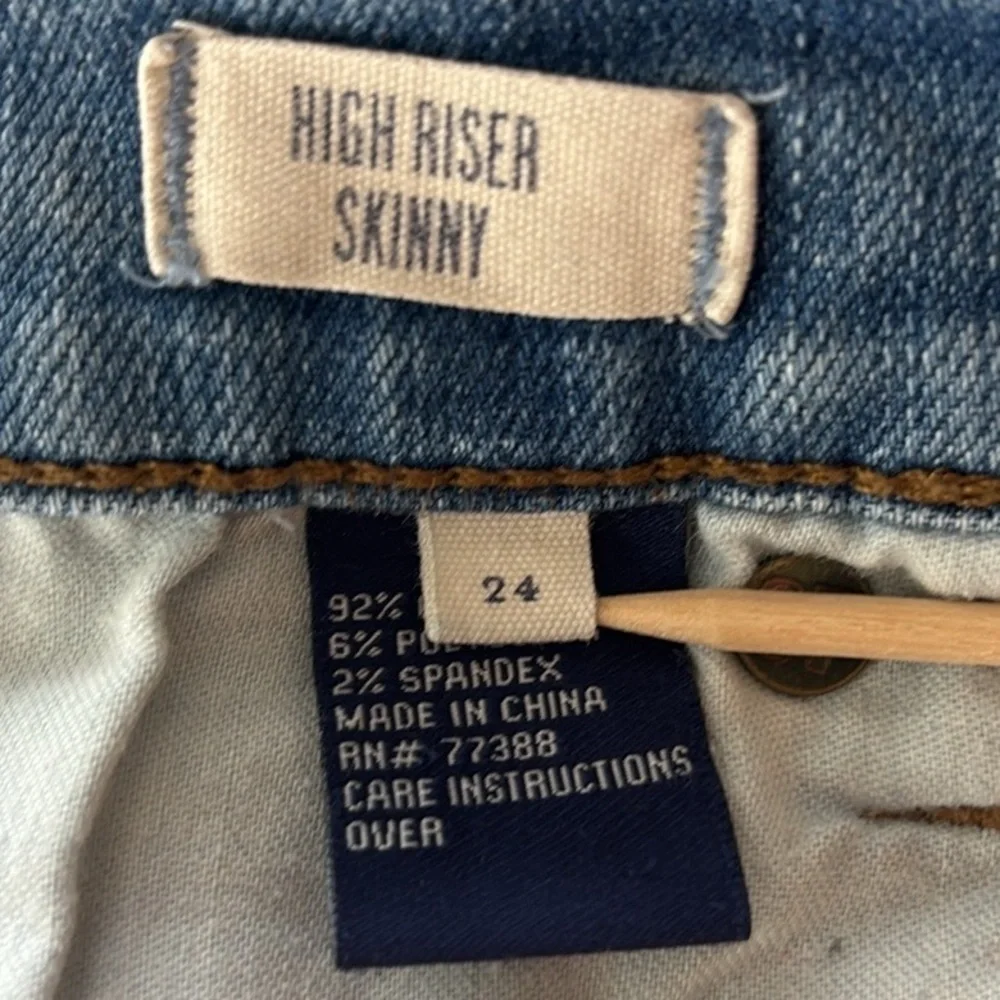 Madewell High Riser Skinny Distressed Light Wash Jeans Women’s Size 24